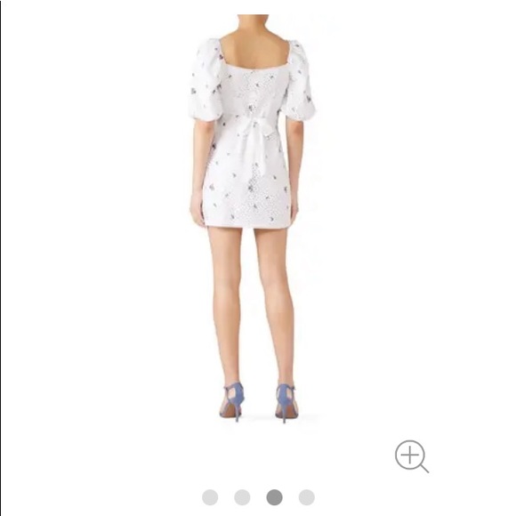 SAYLOR Revolve Size XL DINA Dress White Cotton Eyelet Balloon Sleeve Floral $288 - Picture 6 of 16